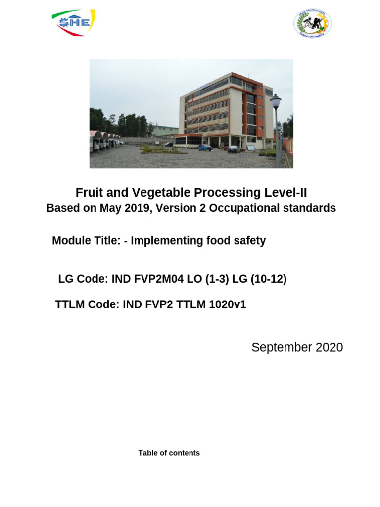 M04Implementing Food Safety Final | PDF | Food Safety | Hazards