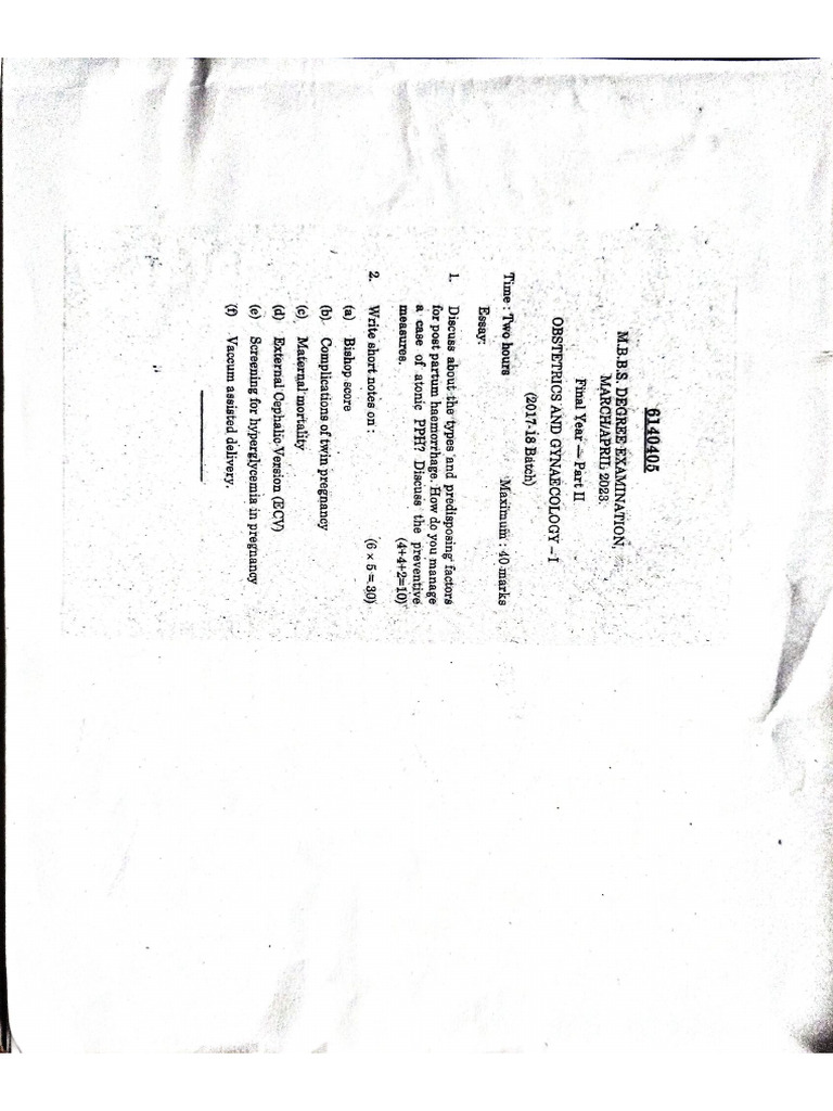 Obs And Gyn From 2017 Pdf