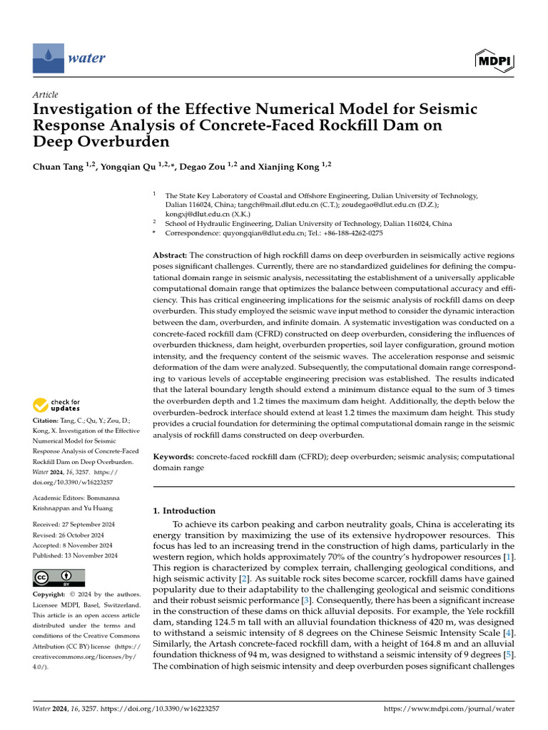 Investigation of The Effective Numerical Model For Seismic Response ...