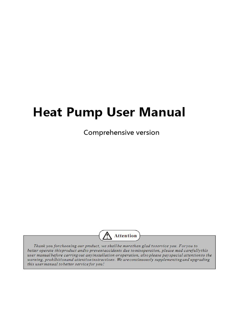 SPRSUN CGKD HC Series User Manual | PDF | Water Heating | Heat Pump