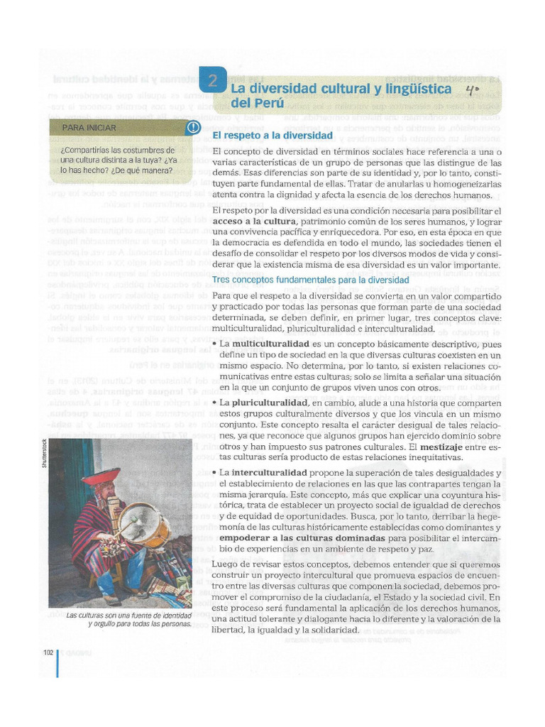 La Diversidad Cultural y Linguistica Del Peru 4 | PDF