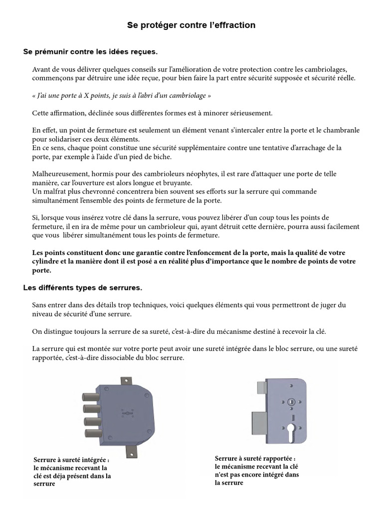 Protection Contre L'effraction | PDF | Cambriolage
