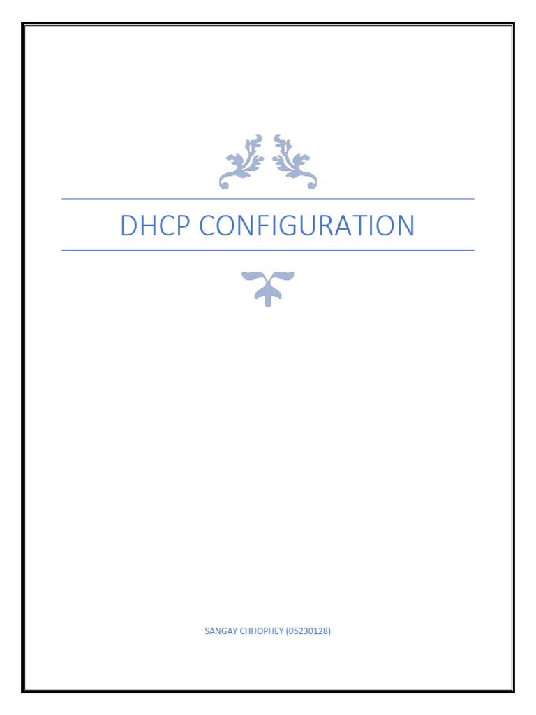 DHCP Server Configuration Guide | PDF | Ip Address | Computer Network