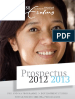 Prospectus: PHD and Ma Progr Amme in Development Studies Postgr Aduate Diploma Progr Ammes