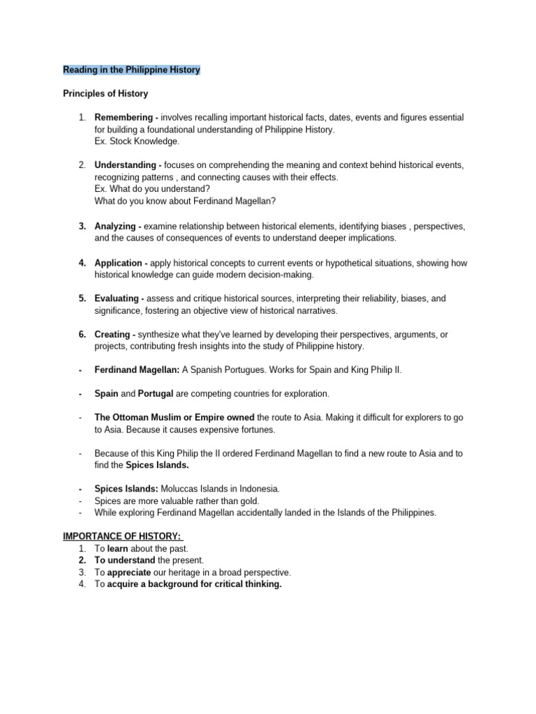 Reading in Philippine History | PDF | Primary Sources | Authentication