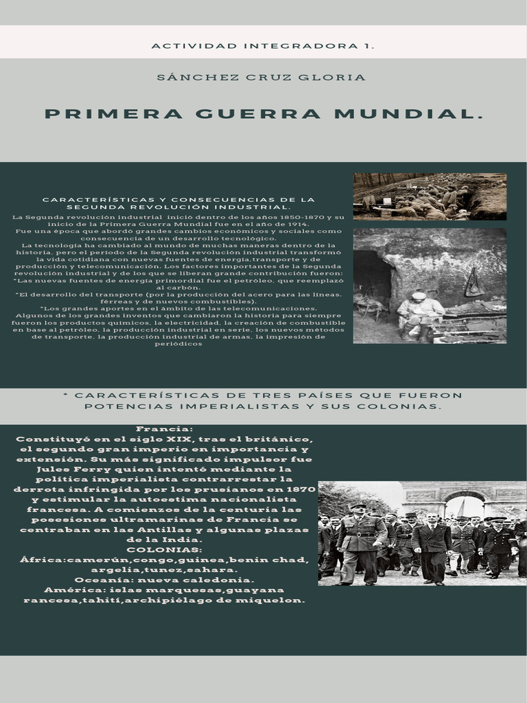 Actividad Integradora 1 | PDF | Primera Guerra Mundial | Imperio ruso