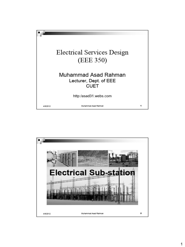 Electrical Substation Design Overview | PDF | Electrical Substation ...