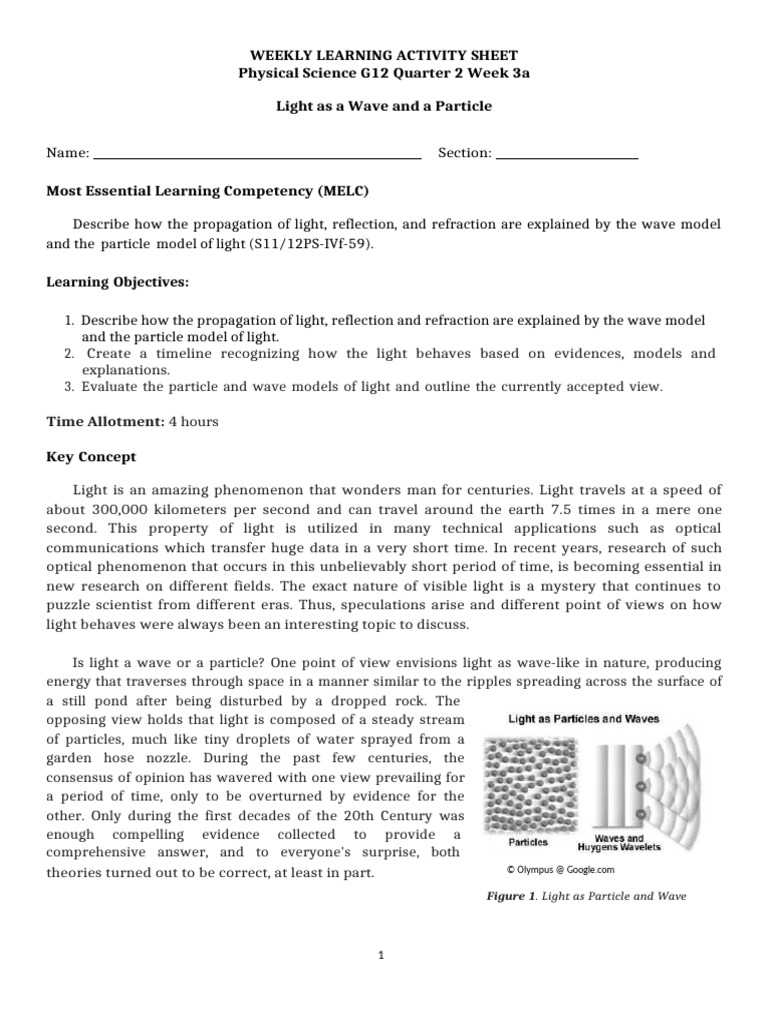 Lights Based On Wave Model and Particle Model | PDF | Light ...