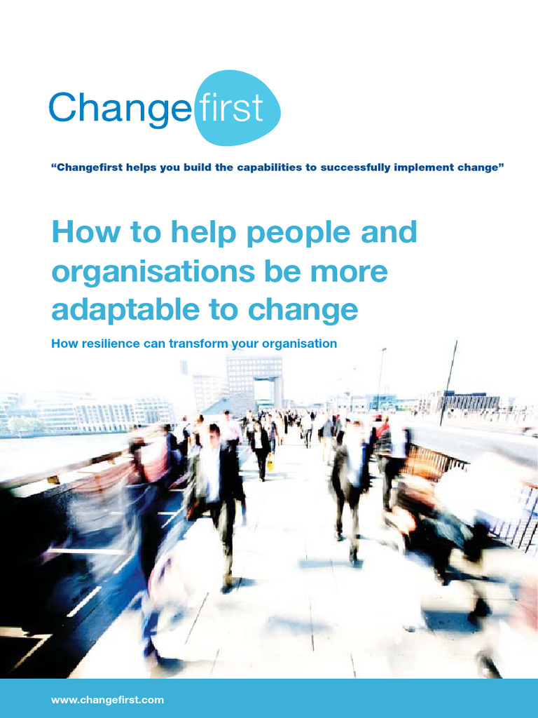 How To Help People And Organisations Be More Adaptable To Change Pdf