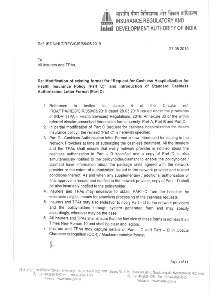 Health India TPA Cashless Claim Form | PDF | Law