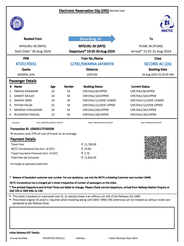 Return Ticket | PDF | Identity Document | Payments