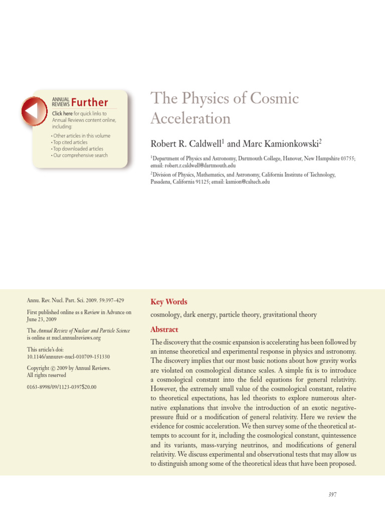 Annurev Nucl 010709 151330 | PDF | Dark Energy | Physical Cosmology