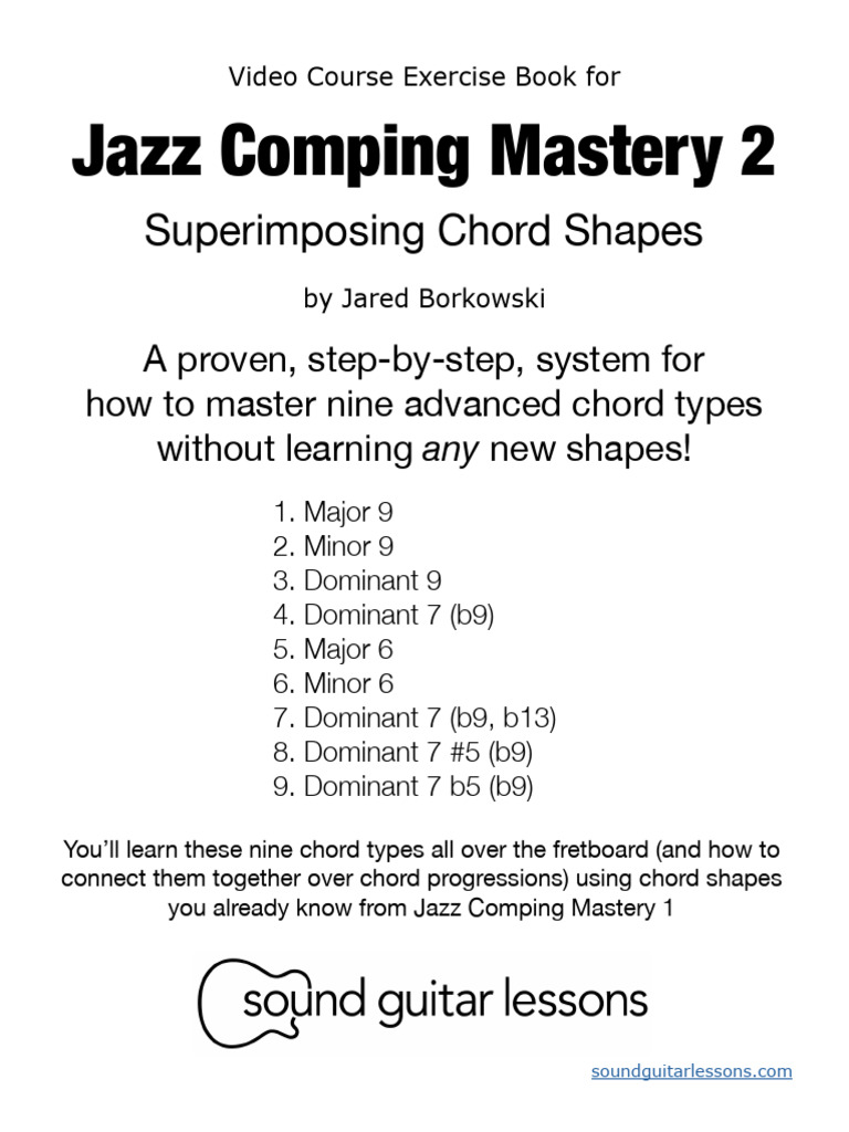 Exercise Book For Jazz Comping Mastery 2 | PDF | Chord (Music) | Guitars