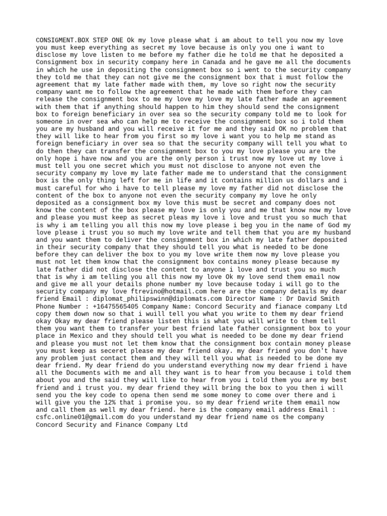 Urgent: Consignment Box Instructions | PDF