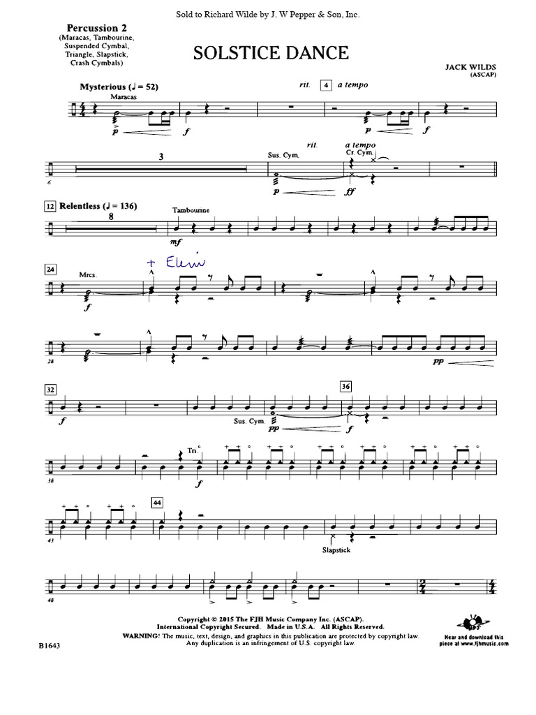 Solstice Dance - Percussion 2 | PDF