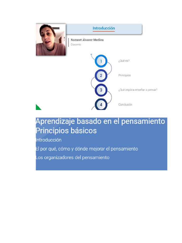 Aprendizaje Basado en el Pensamiento | PDF | Pensamiento | Aprendizaje