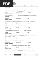 Unit 9 Progress Test A Answers | PDF | Sentence (Linguistics)