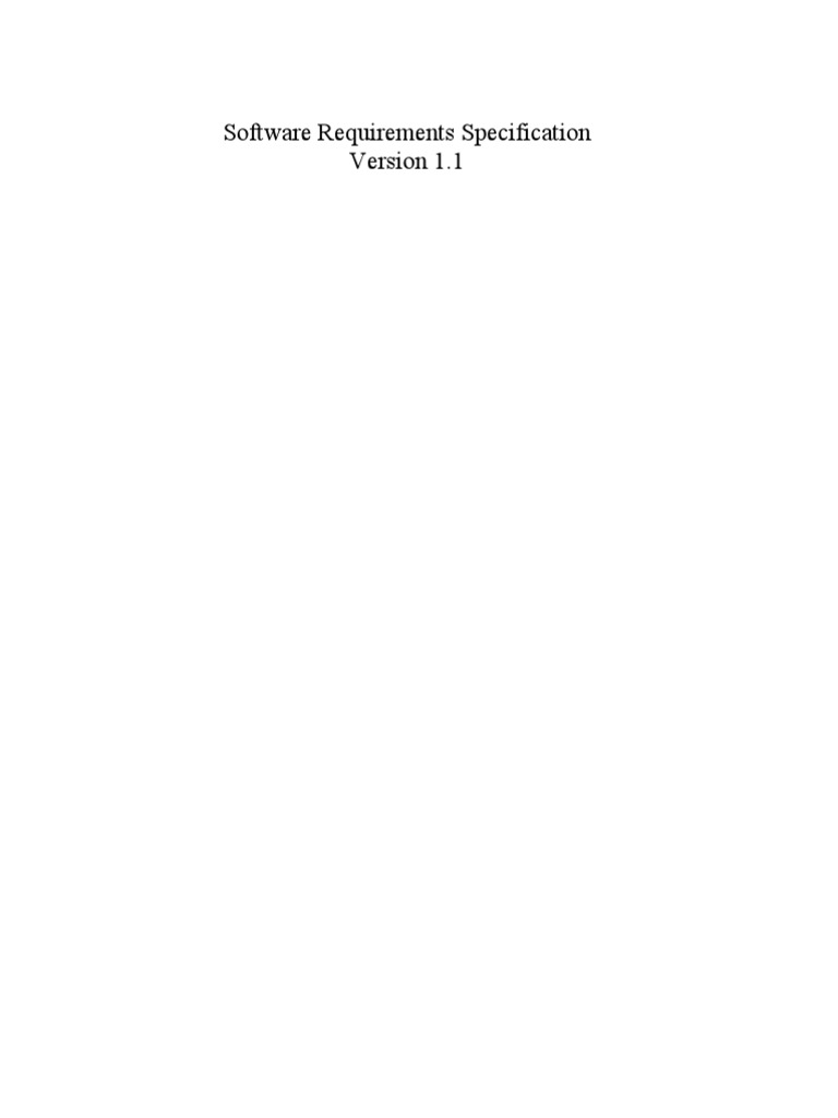 Software Requirements Specification | PDF | Web Server | Internet & Web