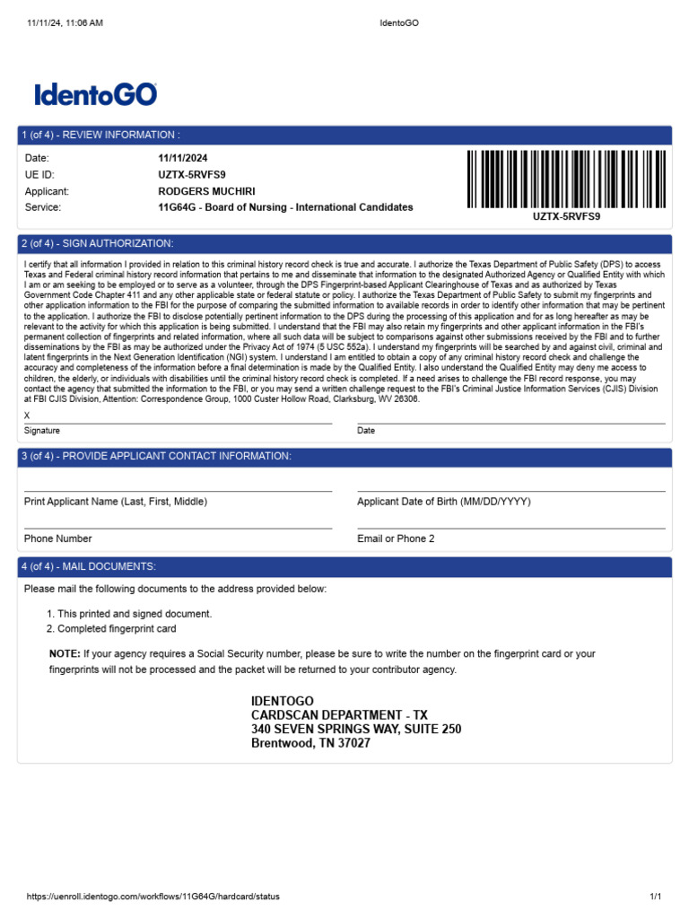 Idento GO | PDF | Criminal Record | Federal Bureau Of Investigation