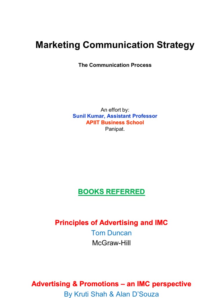 Marketing Communication Strategy | PDF | Advertising | Marketing ...