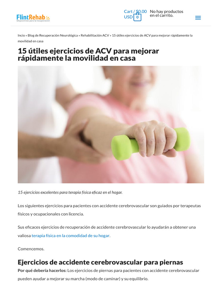 15 Útiles Ejercicios de ACV para Mejorar Rápidamente La Movilidad en ...