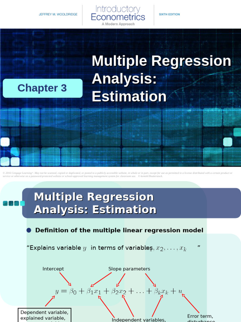 Multiple Regression Analysis: Estimation | PDF | Linear Regression ...