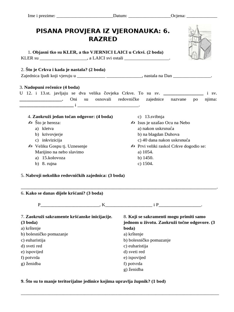 Test 6.R 2024 | PDF