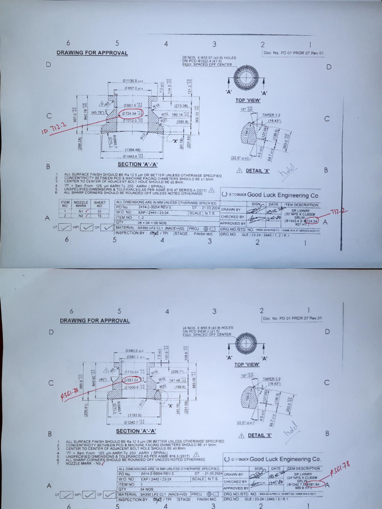 Drawing Approval for Nozzle Design | PDF | Mechanical Engineering ...