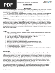 The Homecoming Workbook Notes