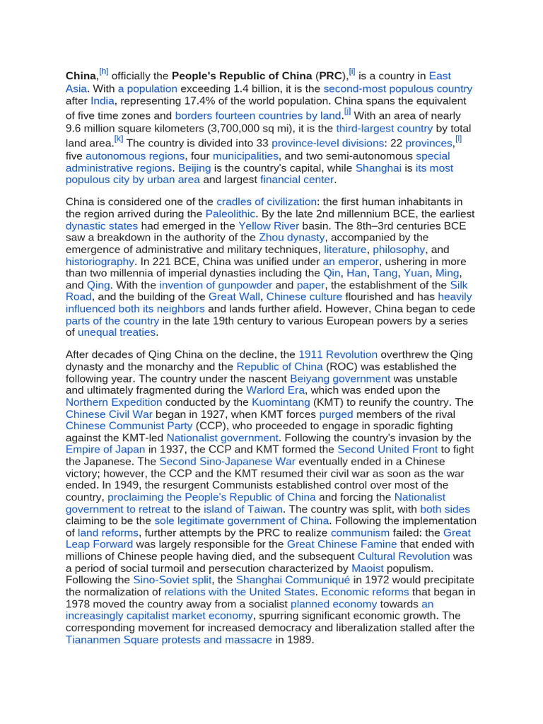 china | PDF | China | World Politics