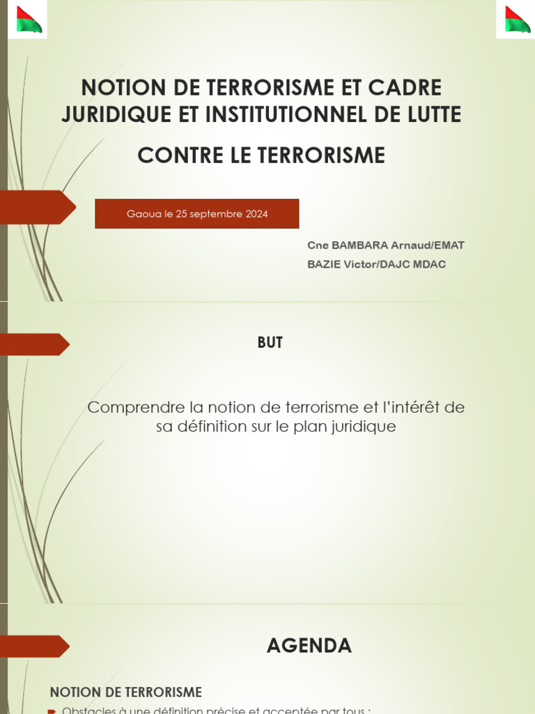 Définition et cadre du terrorisme | PDF | Crimes | Crime et violence