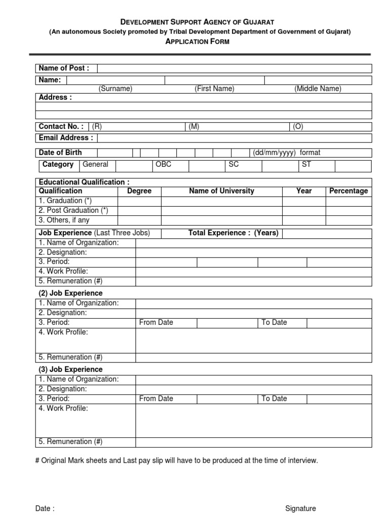 Application Form16112 | PDF | Career & Growth | Sports & Recreation