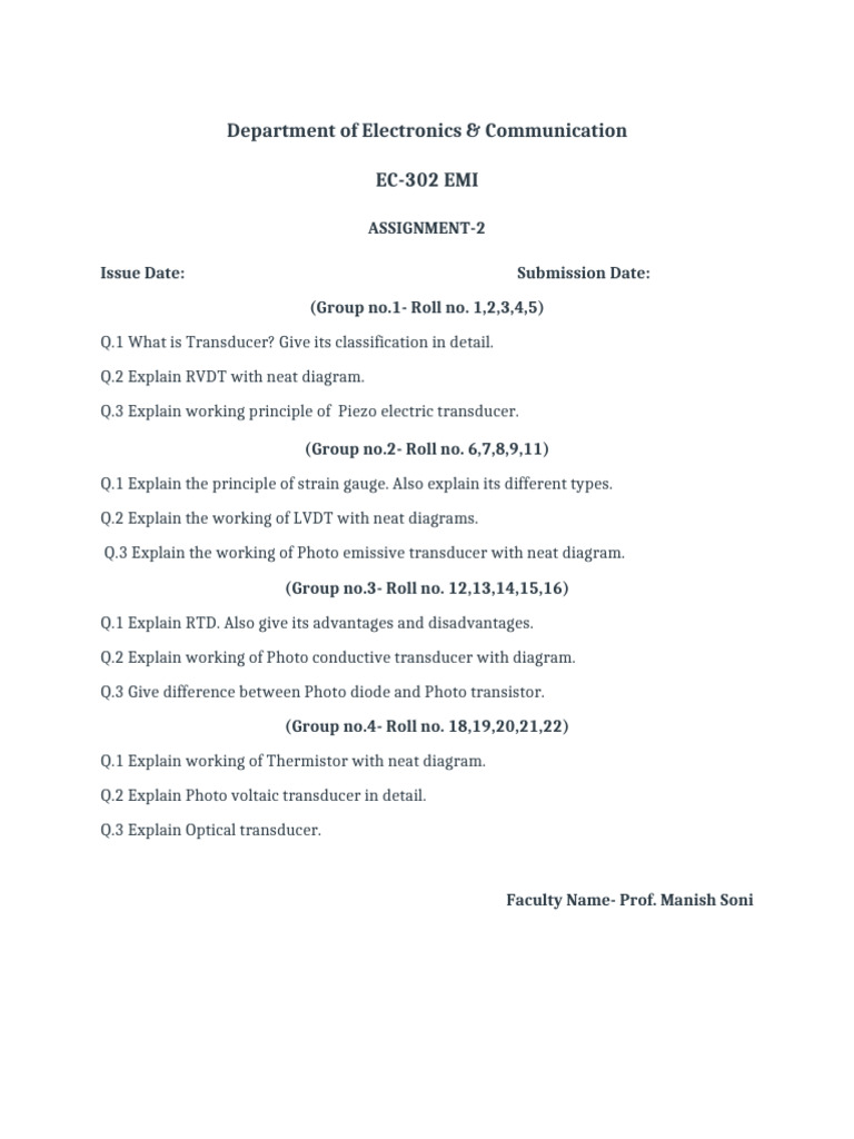 EC-302 EMI Assignment Overview | PDF