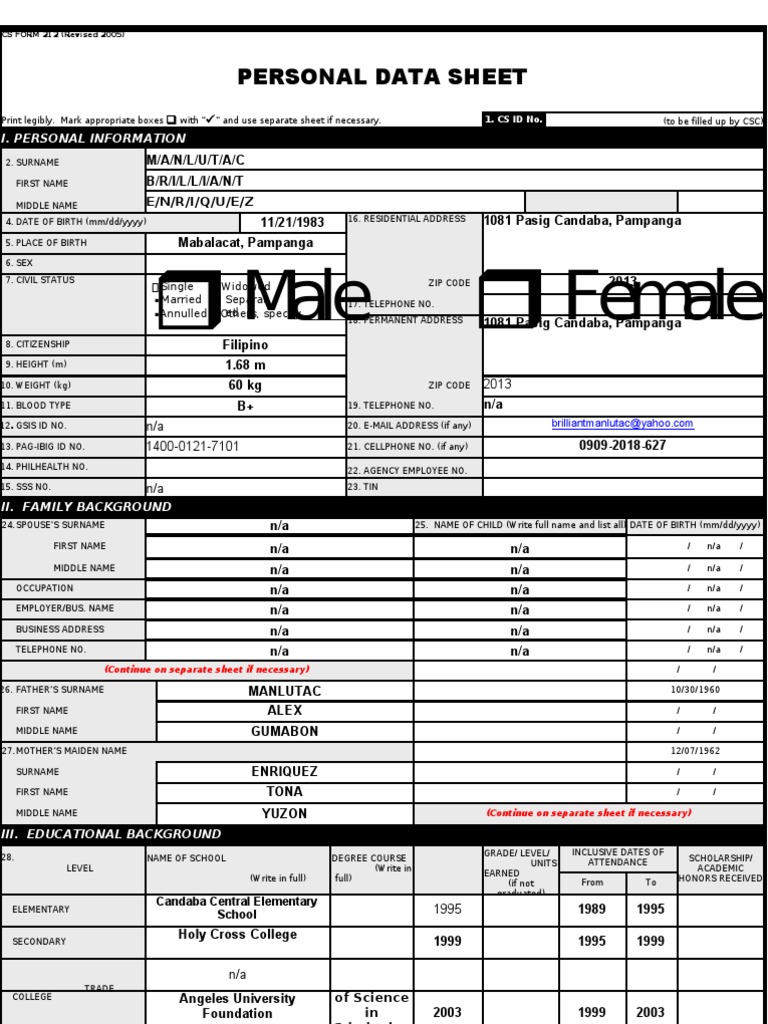 PDS (Revised 2005) Politics Government