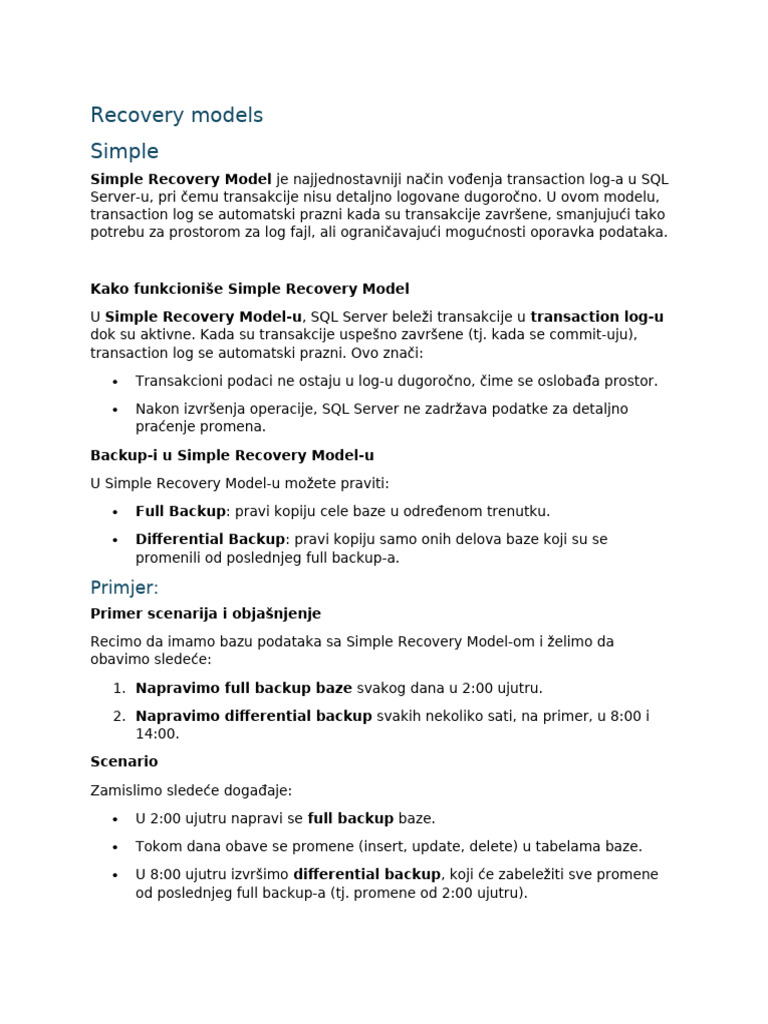 Backup I Recovery | PDF