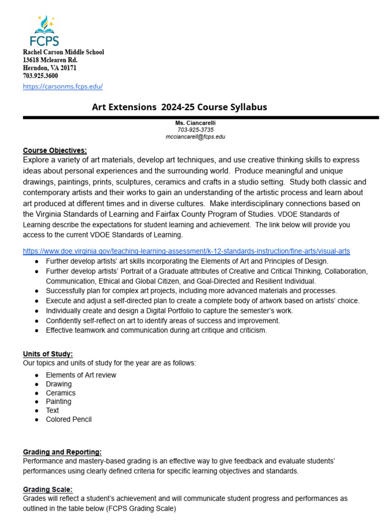 FCPS Grading Scale Overview | PDF | Educational Assessment | Knowledge