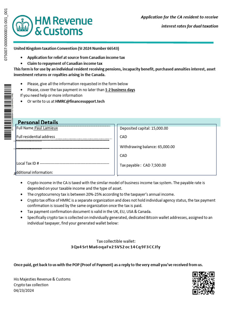 CA Tax Relief Application for Residents | PDF | Taxes | Cryptocurrency