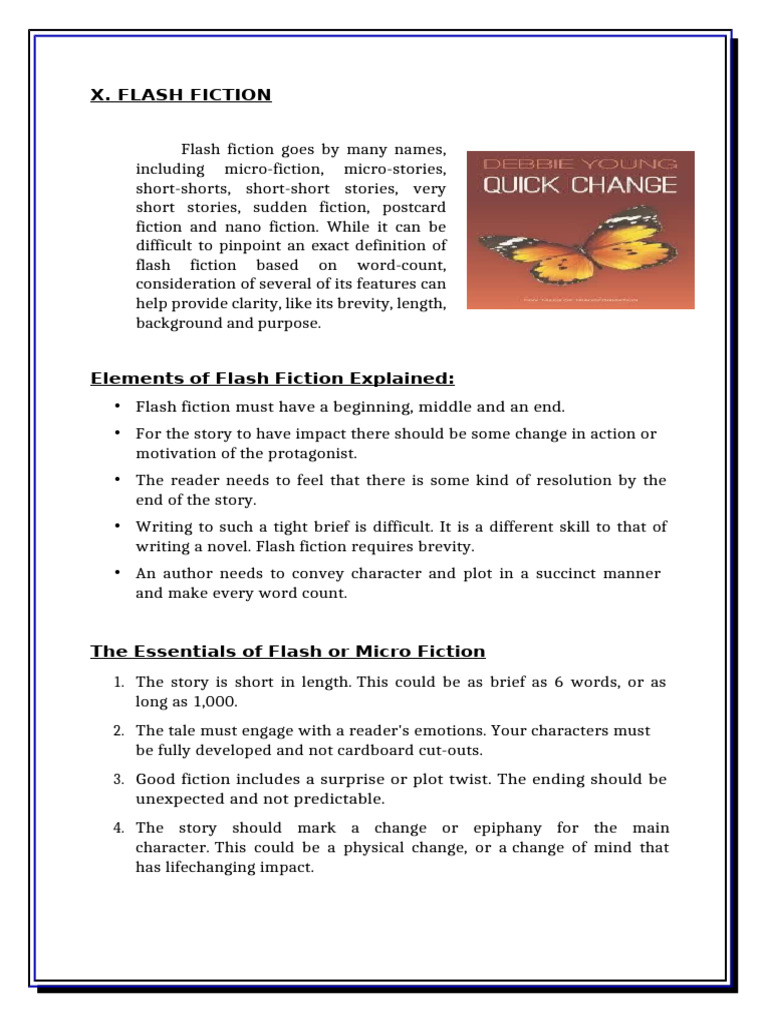 Essentials of Flash Fiction Writing | PDF | Plot (Narrative)