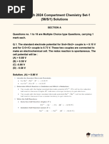 CBSE 12th 2024 Compartment Chemistry Set 1 56 S 1 Solutions