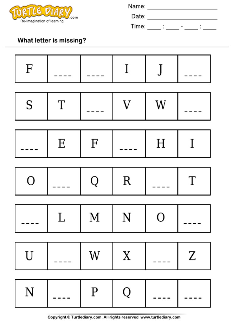 Write The Missing Letters | PDF