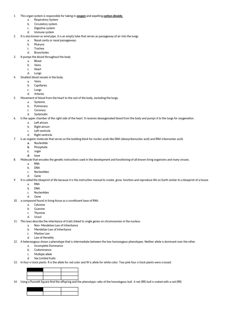 Science Periodical Exam 2024 | PDF | Dominance (Genetics) | Leaf