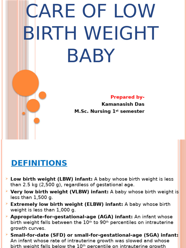 Care Strategies for Low Birth Weight Babies | PDF | Low Birth Weight ...