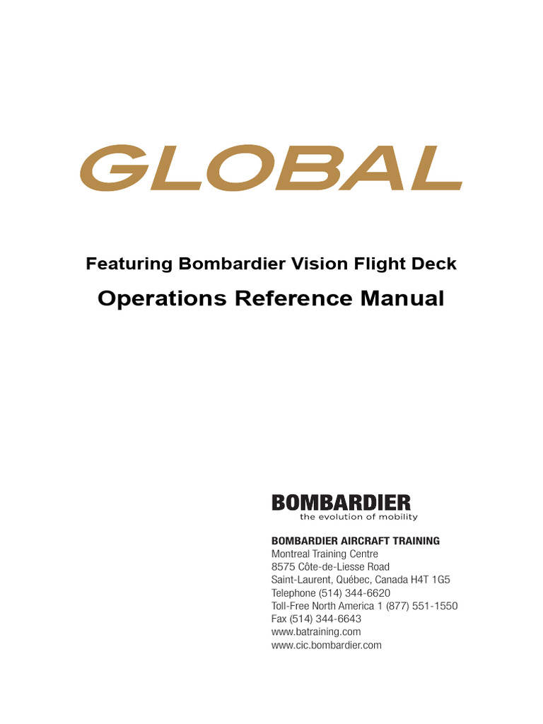 Global 6000-5000 VFD - Operations Reference Manual | PDF | Cockpit