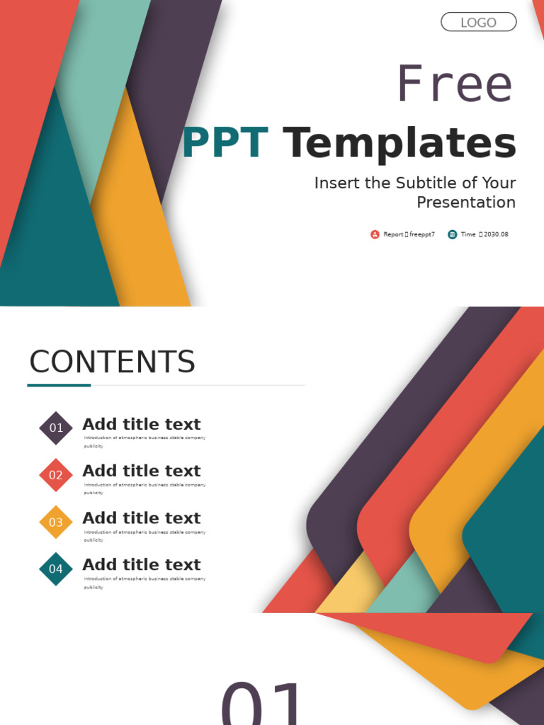 Colorful Work Summary PPT Template | PDF
