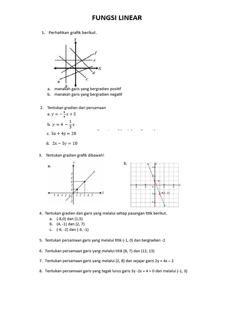 Latihan fungsi linear 2 pdf