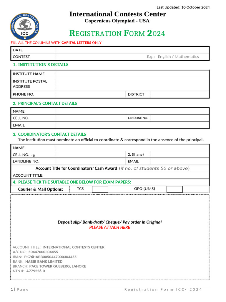 Copernicus Olympiad USA Registration 2024 | PDF | Business
