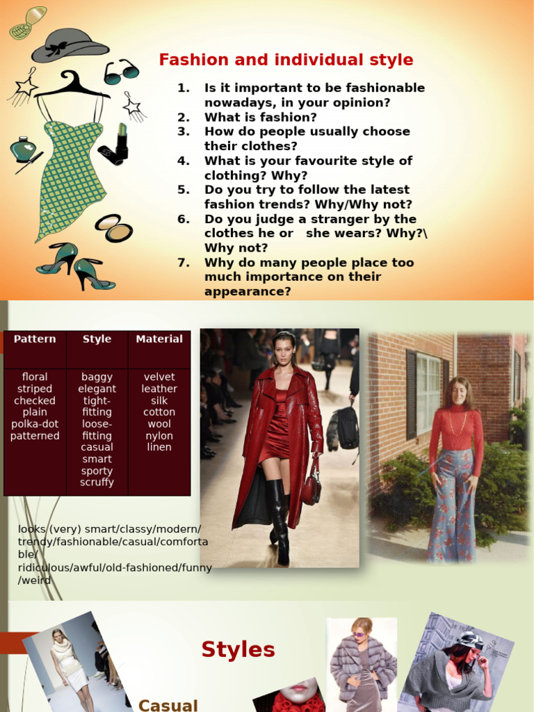 Fashion and Individual Style | PDF | Fashion | Clothing
