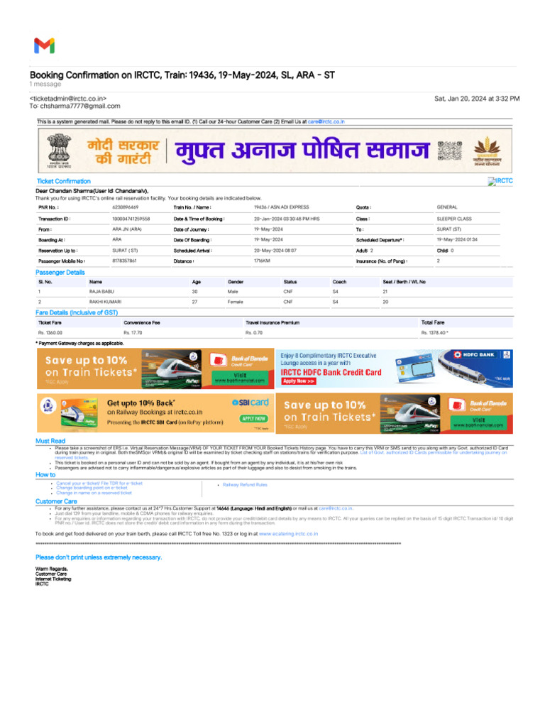 Raja Babu ticket | PDF | Service Industries