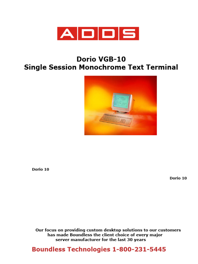 Dorio_10_Spec | PDF | Computer Terminal | Computer Architecture
