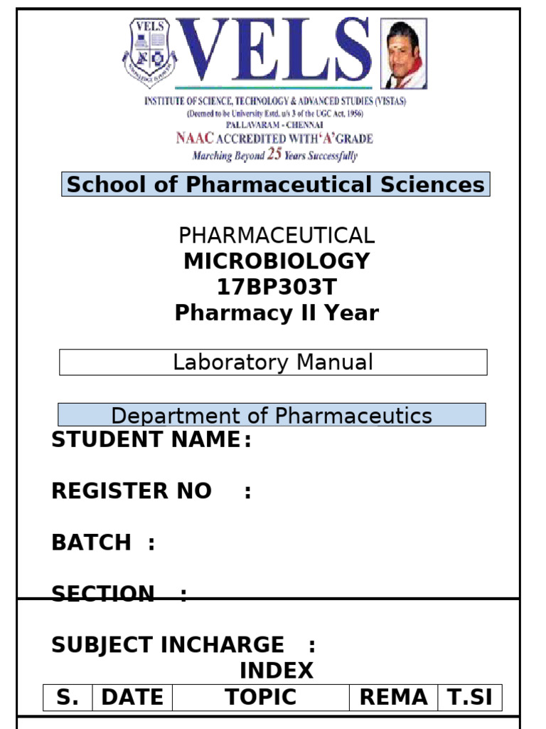 Pharmaceutical Microbiology Lab Manual | PDF | Microbiology | Staining